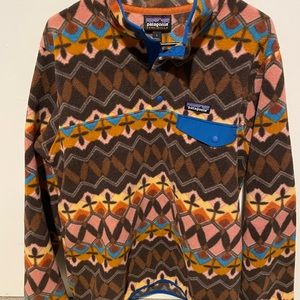Patagonia Synchilla Snap-T Fleece Pullover Companions Big Anthos Pink Size L